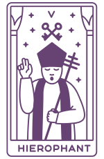 The Hierophant tarot card